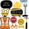 Big Dot of Happiness Construction Truck - Photo Booth Props Kit - 20 Count